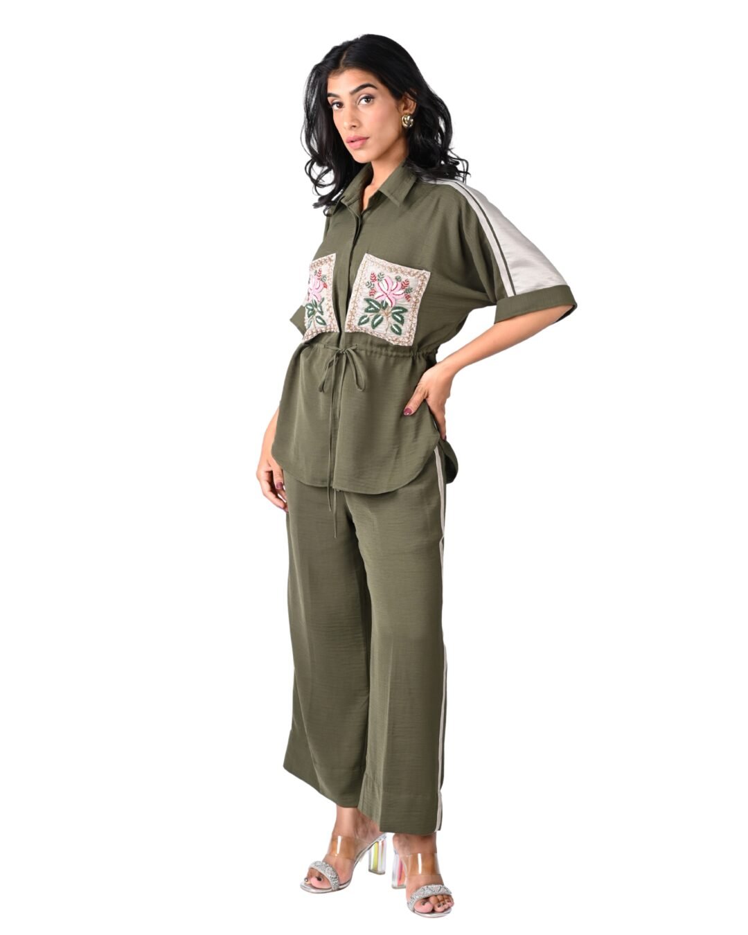 Olive Pocket Cord Set