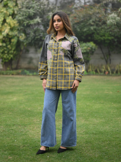 Soothing Grey Check Shirt